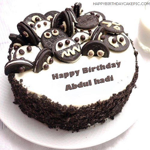 write name on Oreo Birthday Cake